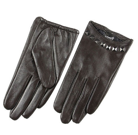 Women's Premium Lambskin Leather Gloves for Spring & Autumn - Warm, Luxury Accessories for Sophisticated Everyday Style