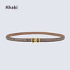 Stylish Women's Double-Ring Genuine Leather Belt