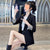 Elegant Black Women's Business Suit Jacket with Flying Sleeves and Reverberates Chic Style