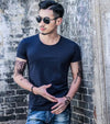 Breathable Bamboo Polyester Men's Summer T-Shirt - Comfortable, Asian Sizing, Summer Fashion
