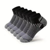 Men's Athletic Ankle Socks in Various Color Options, Anti-Slip Bottom & Sweat Absorption - Pack of 10