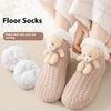 Women's Winter Warm Lambswool Lined Socks - Cartoon Pattern, Pink, Black, Gray, Khaki. Snug Short Tube Style, Cute & Stylish.