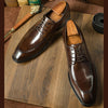 Classic Men's Handcrafted Leather Shoes in British Style, Cowhide Upper, Office and Casual Wear, Breathable Function
