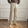 Lightweight Casual Linen Trousers for Commuting in Navy Blue and Khaki - Men's Stylish Versatile Pants