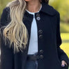 Thermal Fleece Jacket for Women in Black, Apricot, and Red - Size-inclusive, Polyester, Single-breasted Design - Warm Winter Wear for Women