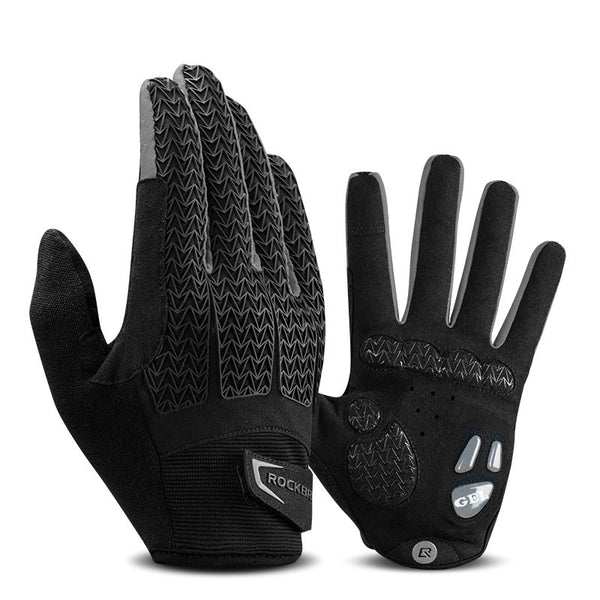 High-Quality Fleece Full Finger Biking Gloves with Gel Cushioning. Touchscreen Compatible, Breathable, Adjustable Straps. Ideal for All Seasons.