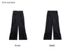 Tailored Loose-Fit Zip Suit Pants in High Industry Fashion - Polyester Cotton Blend - Solid Color - Office & Leisure - Flared Finish