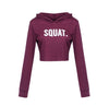 Women's Activewear Hoodie, Long Sleeve Crop Top with Letter Print - Polyester Blend Street Style for Trendy Comfort.
