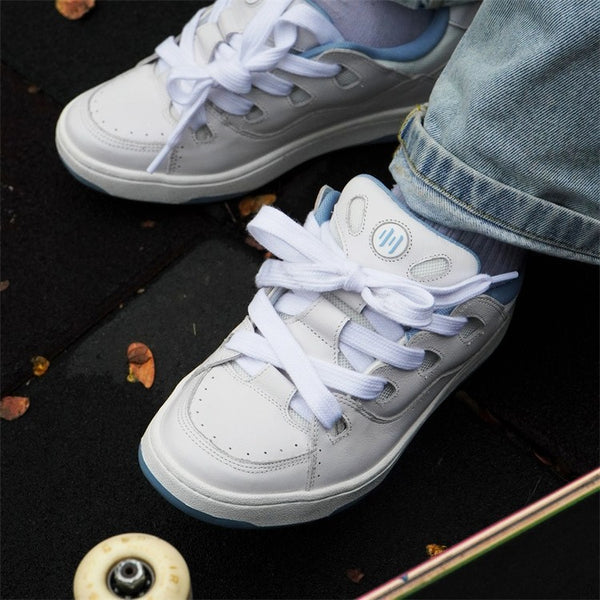 Trendy White Canvas Skate Shoes for Women | English Muffin Heel and Totem Design | High-Quality Rubber Sole | Size 35-40
