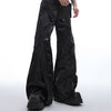 Punk Style Black PU Leather Pants with Metal Buckle - Men's Streetwear Fashion - Available in M, L, XL Sizes