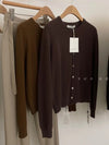 Stylish Thickened Velvet Cardigan - Women's Short Raccoon Wool Sweater