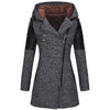 Warm Mid-Length Thermal Trench Coat with Unique Oblique Zipper