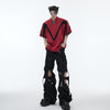 Vintage Men's Cotton Overalls, Comfort Fit, Black/White, Durable Fabric, Cone Leg Opening