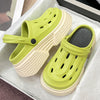 Women's Summer Thick Bottom Slippers - Green, Black, White, Brown - Fashionable EVA Sandals for Women - Comfortable, Non-Slip Design