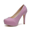 Alluring Round Toe High Heel Stilettos in PU Leather - Fashion-forward design with round toe silhouette and 6-8cm high heel for confident strides.