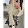 Chic Off-Shoulder Turtleneck Sweater with Lace-Up Detail in Milky White - Women's Fashion - Fall and Winter Wear
