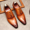 Classic Men's Black Leather Lace-up Dress Shoes - Elegant & Comfortable. Available in 2 Colors. Perfect for Formal & Office Wear. Durable Rubber Sole. Sizes 35-46.