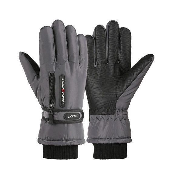 Insulated Waterproof Gloves for Outdoor Activities - Black, Gray, Dark Blue, Red - Windproof, Fleece-Lined, Nylon - Autumn Essential.