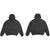 Sleek Black Hooded Pullover with Kangaroo Pocket - Men's Comfortable Apparel.