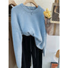 Women's Japanese-Korean Style Round-Neck Sweater in Various Colors
