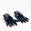 Glow-in-the-Dark Mechanical Knight Gloves in Blue and Red - Unisex One Size. Illuminate your style with luminous fingertip accents. Stand out day or night!