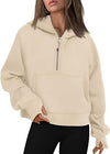 Cozy Winter Hooded Sweatshirt with Pocket in Various Colors | Women's Fashion Top
