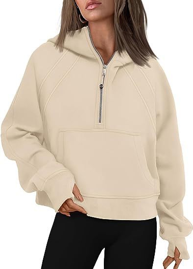 Cozy Winter Hooded Sweatshirt with Pocket in Various Colors | Women's Fashion Top