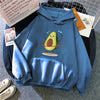 Warm Avocado-Print Women's Hoodie for Sporty Style
