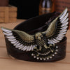 Western Leather Personality Belt in Various Colors - Trendy Style - Single Circle Design - Alloy Buckle - Available Lengths: 105cm-130cm