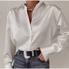 Autumn Long Sleeve Polo Collar Shirt in Vibrant Colors - Women's Polyester Shirt - Fall Fashion Essential