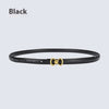 Stylish Women's Double-Ring Genuine Leather Belt - Fashion Accessory - Alloy Buckle - Fresh and Modern Style