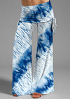 Women's Wide-Leg Printed Casual Trousers, Lightweight & Stylish, Adjustable Waist, Polyester Fiber, Fashionable Women's Pants