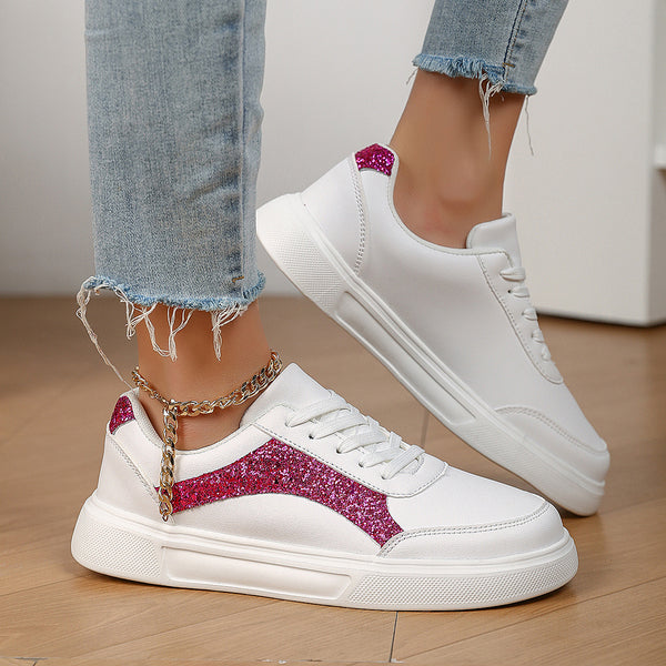 Versatile White Unisex Casual Shoes with EVA Sole and PU Upper