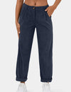 Women's Stylish High-Waist Casual Pants in Solid Colors