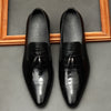 Men's Elegant Leather Dress Shoes - Business/Formal Wear - Black/Brown - Pointed Toe - Comfortable & Stylish - Sizes 37-45