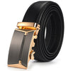 Elegant Men's Leather Belt with Automatic Buckle - Double Skin Leather - Business and Formal Wear - Durable and Stylish - Professional Fashion.