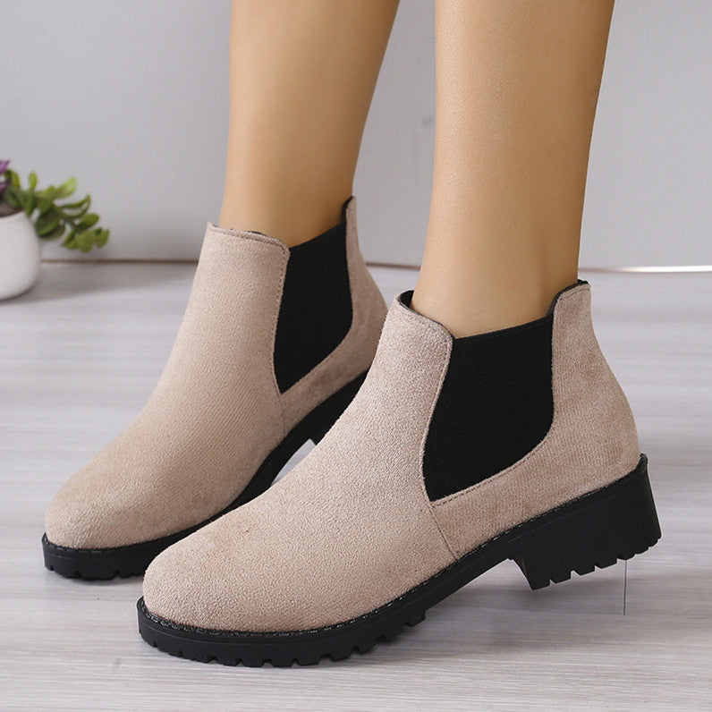 Women's Fashion Personality Chunky Heel Ankle Boots