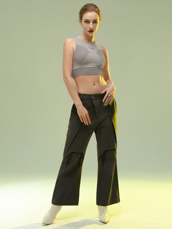 Trendy Minimalist Double-layer Suit Pants, Comfort Fit, Unisex Fashion Apparel, High-quality Material.