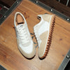 Premium Mesh Panel Low-Top Beige Sneakers for Men - Lace-up Casual Shoes with Comfortable Flat Heel - Mesh Sneakers with TPR Sole