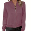 Chic Solid Color Zip-Up Women's Jacket, Winter & Autumn Fashion - Available in Various Colors & Sizes, Slim Fit Design