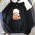 Trendy Bubu & Dudu Graphic Hoodie for Women - Kawaii Style, Polyester Blend, Long Sleeve - Available in Various Colors & Sizes