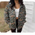 Women's Camouflage Zip-Up Rain Jacket, 3D Pattern, Long Sleeve, Polyester, Stylish Outdoorwear