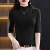 Fashionable Half-Sleeve Turtleneck Women's Sweater for Spring