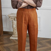 Men's Premium Linen Casual Pants, Solid Color Medium to High Waist, 100% Linen, Breathable and Stylish, Straight Tube Style