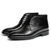 Men's Leather Martin Boots for Fall & Winter, Stylish & Durable, Business Casual Style, Black & Brown Options.
