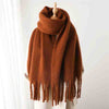 Women's Cashmere Winter Scarf in Various Solid Colors - Soft Terylene Fabric for Spring, Autumn, and Winter