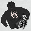 Trendy LOVE Print Hooded Sweater - Black/Gray - Sizes S-3XL