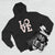 Trendy LOVE Print Hooded Sweater - Black/Gray - Sizes S-3XL