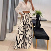 Autumn Wide-Leg Printed Pants, European & American Style in Yellow Maze - Women's Fashion