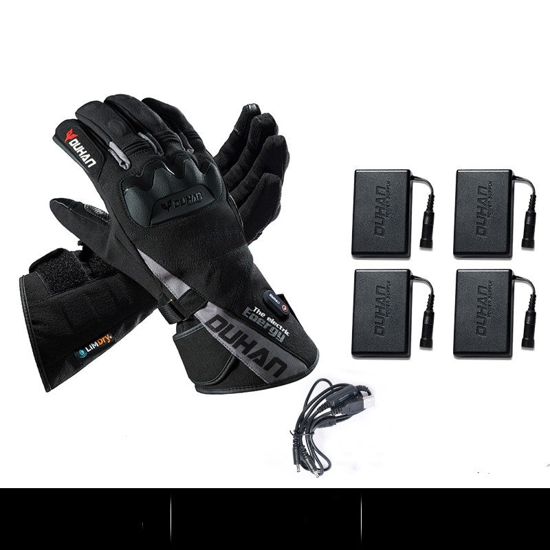 Electric Heating Gloves Men's Motorcycle Winter Warm Waterproof Anti-fall